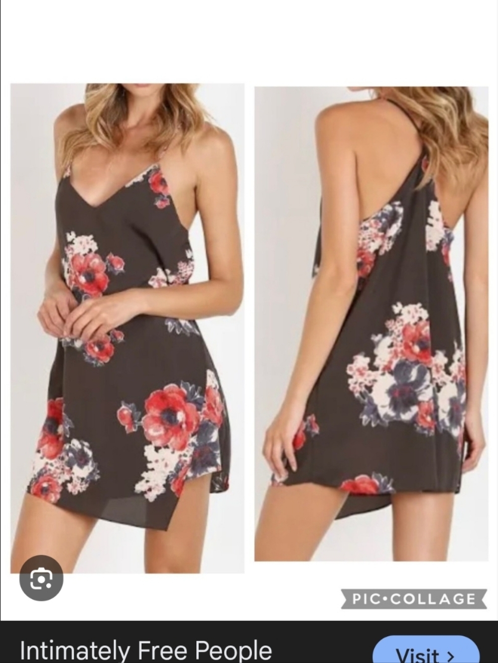 Intimately free people cascade floral slip dress M - Picture 2 of 8